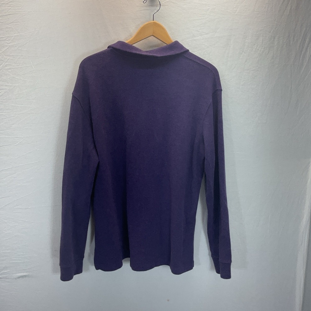 Polo by Ralph Lauren Purple 1/4 Zip Pullover Sweatshirt Sweater Mens L Classic - Picture 4 of 11